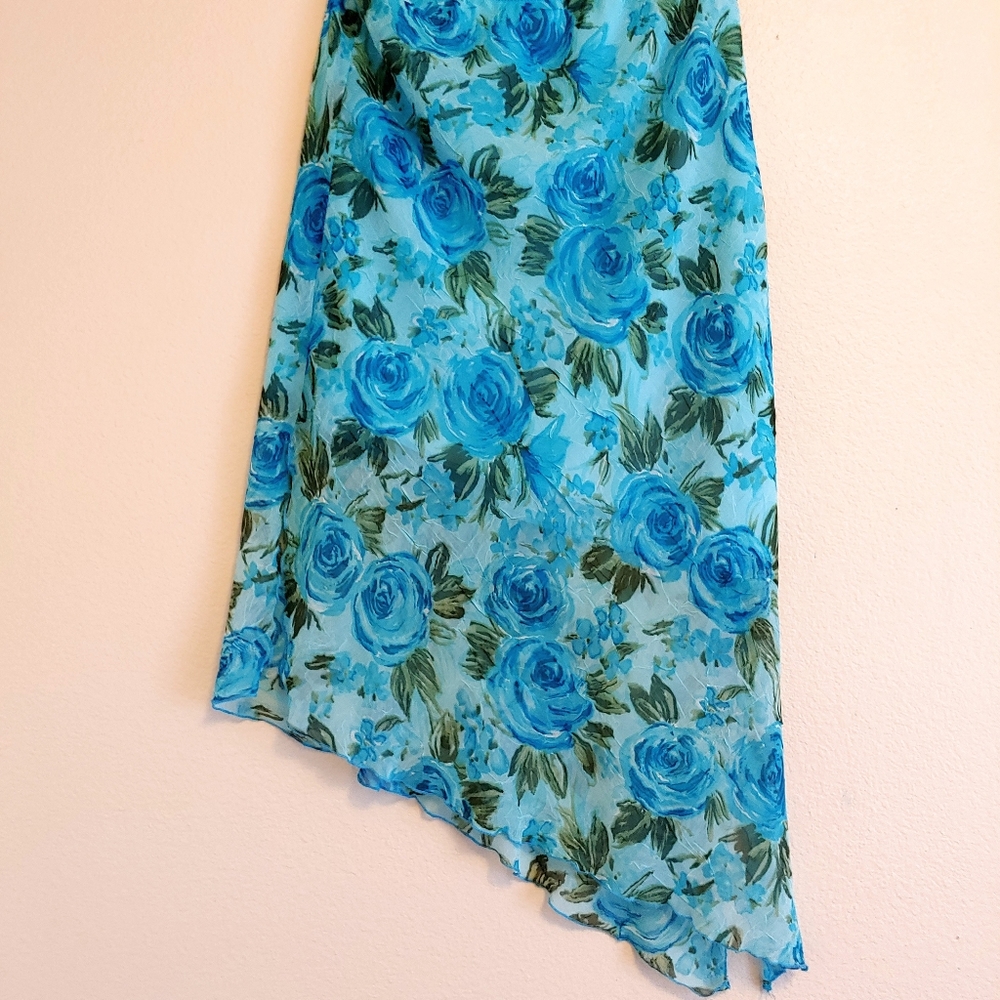 Heart Soul Blue Floral Skirt Great for Easter